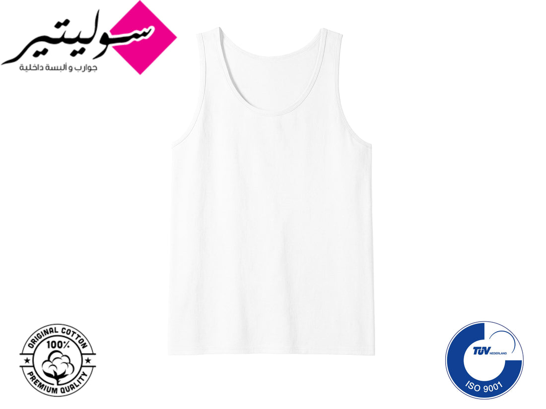 men’s sleeveless cotton undershirt
