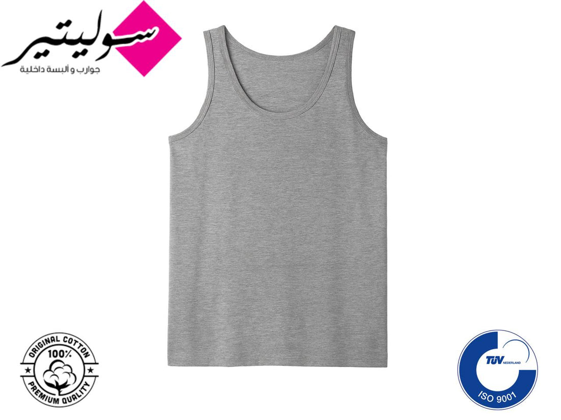 men’s sleeveless cotton undershirt